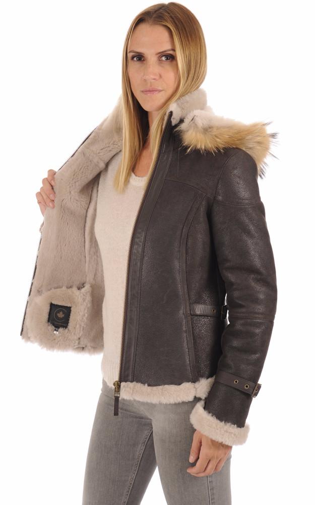 La Canadienne Bombardier Capuche Fourrure Marron