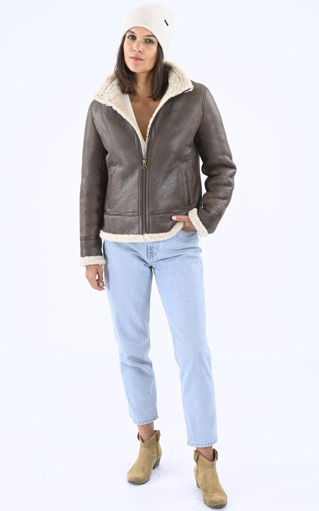 La Canadienne Bombardier Capuche Mouton Marron