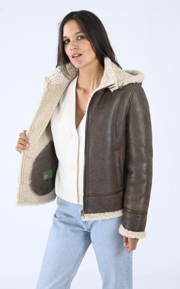 La Canadienne Bombardier Capuche Mouton Marron