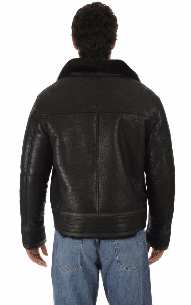 La Canadienne Bombardier En Cuir Mouton Noir