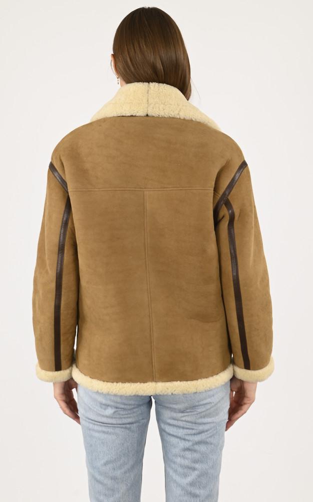 La Canadienne Bombardier Long Mouton Velours Camel