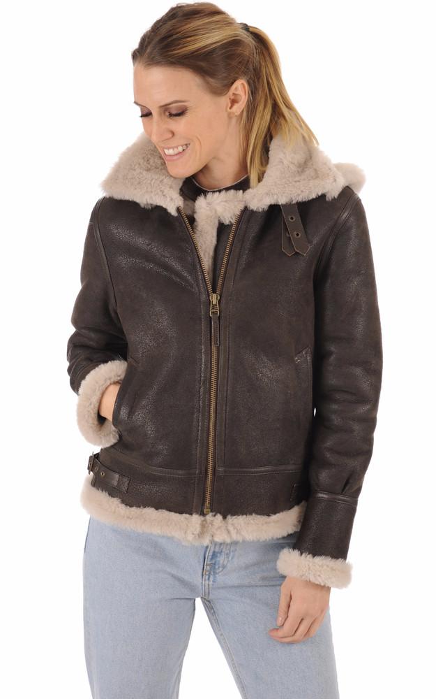 la canadienne Bombardier mouton à capuche marron