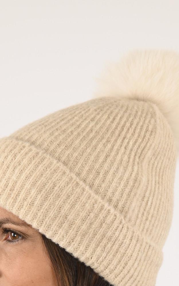 La Canadienne Bonnet Alpaga Et Renard écru
