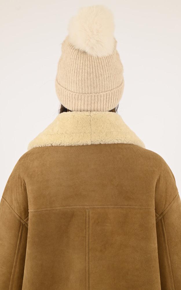 La Canadienne Bonnet Alpaga Et Renard écru