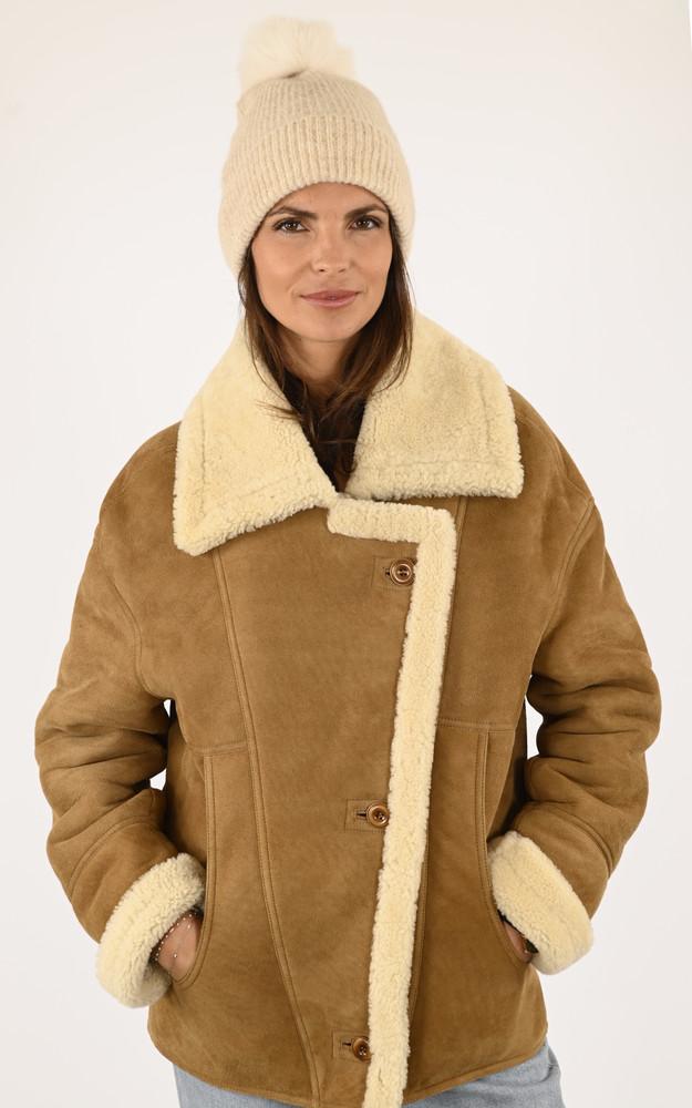 la canadienne Bonnet alpaga et renard écru