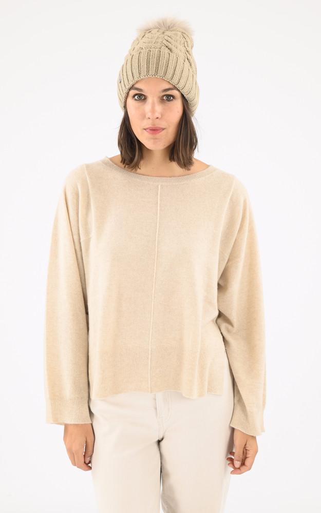 la canadienne Bonnet Amalie en laine taupe