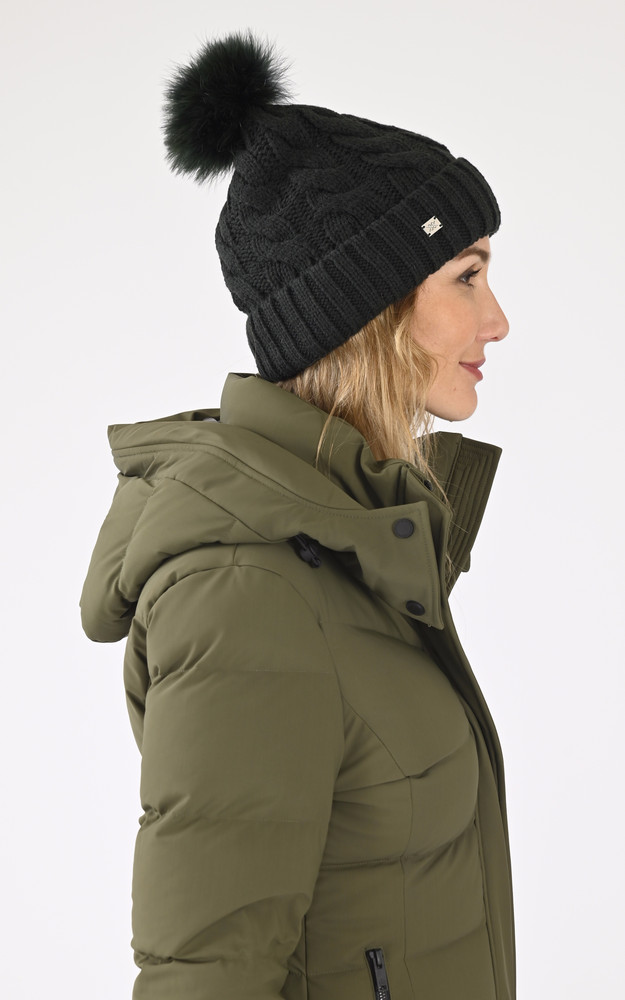 La Canadienne Bonnet Amalie En Laine Vert