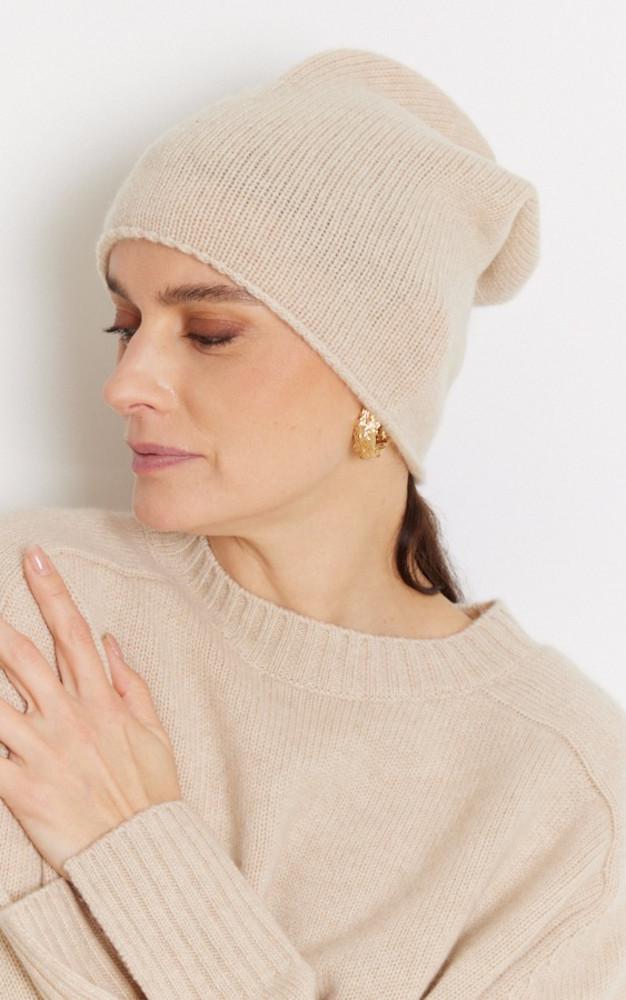 la canadienne Bonnet cachemire beige