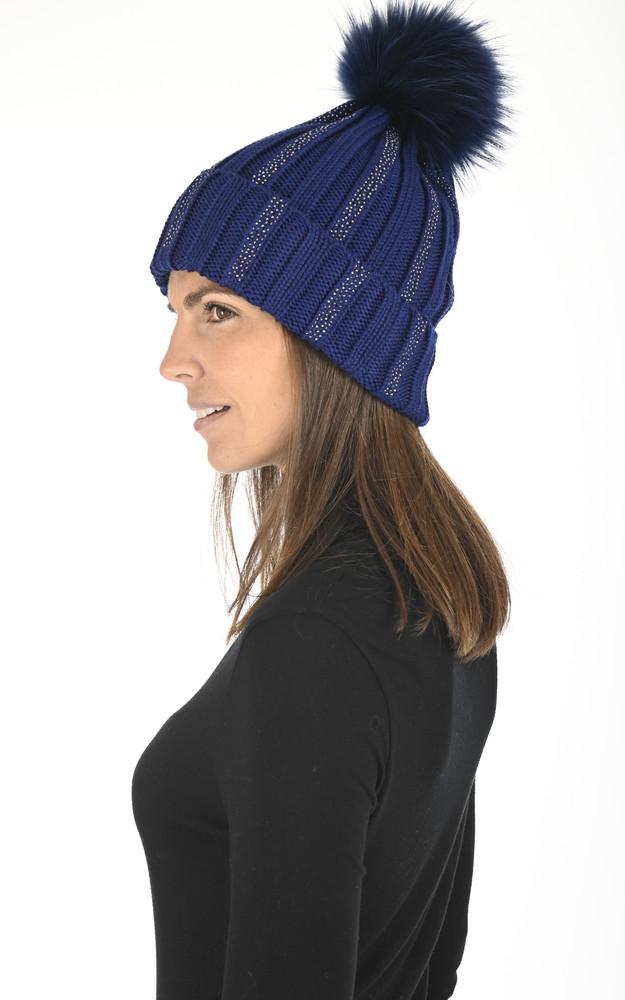 La Canadienne Bonnet En Laine Bleu