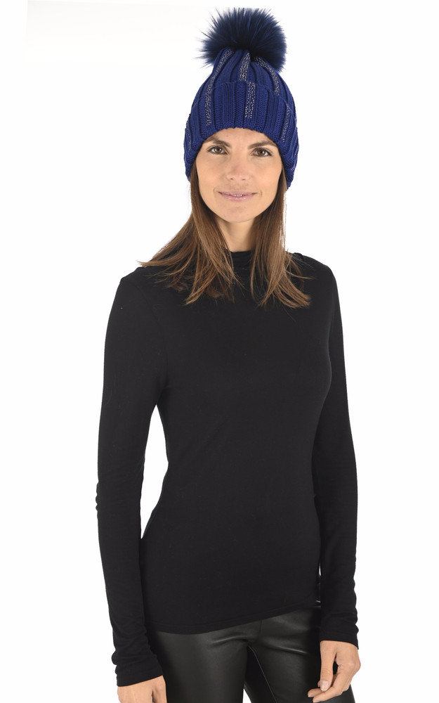 la canadienne Bonnet en laine bleu