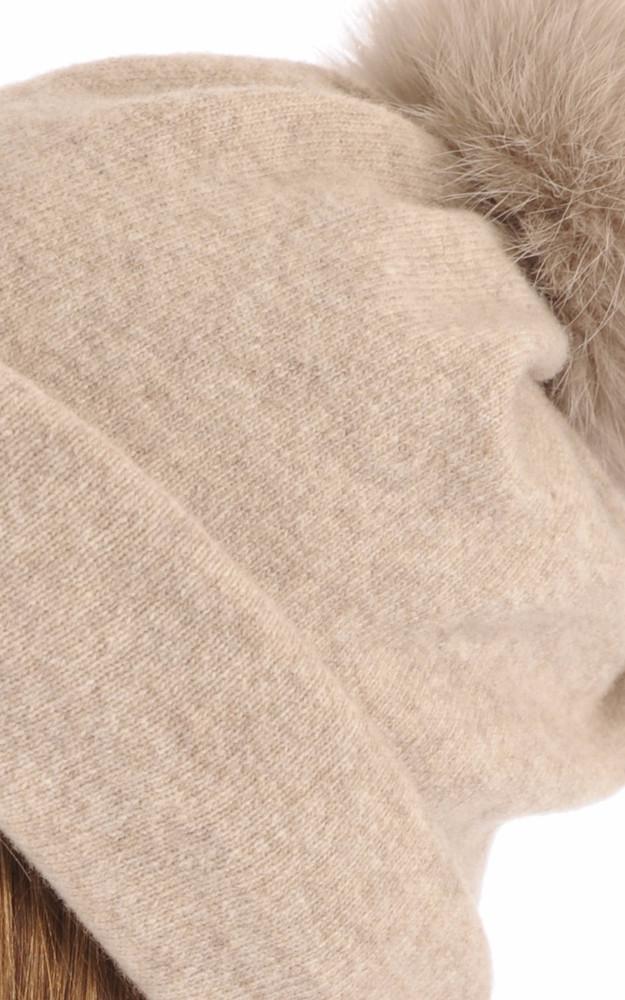 La Canadienne Bonnet En Laine Merinos Beige