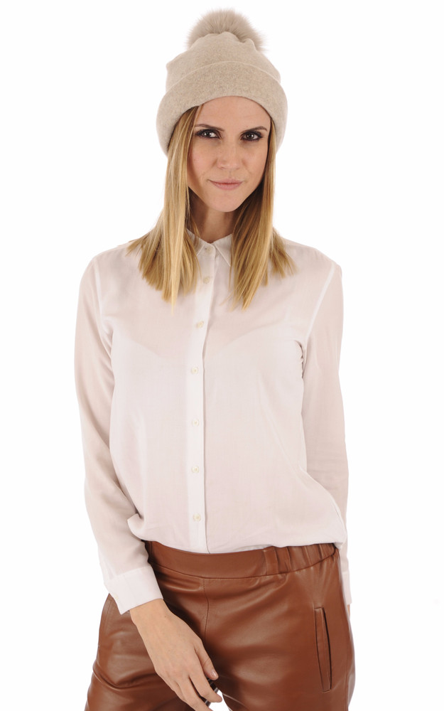 la canadienne Bonnet en laine merinos beige