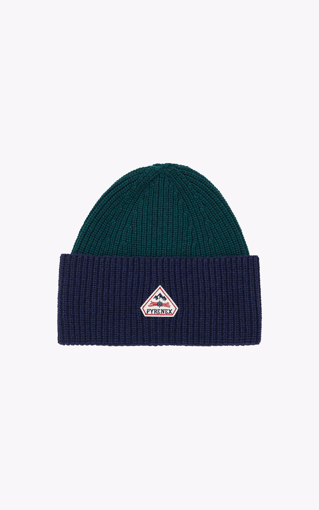 La Canadienne Bonnet Laine Gomma Bleu Vert