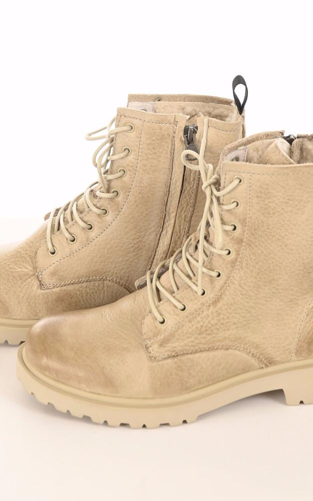 La Canadienne Boots Fourrées WL02 Cuir Beige