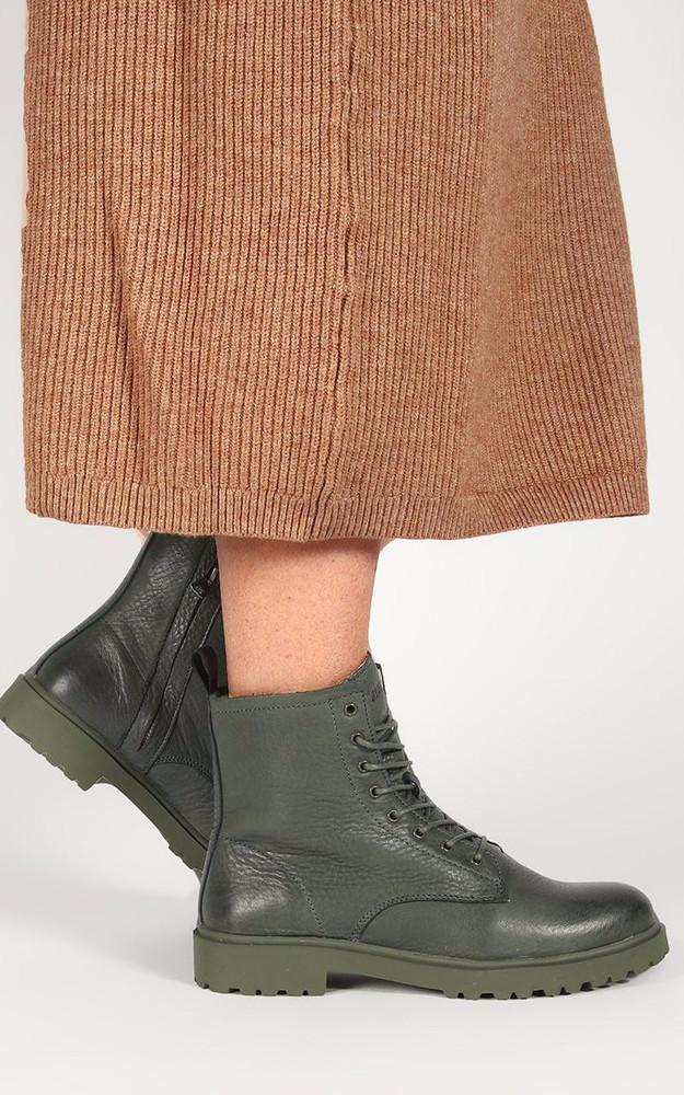 La Canadienne Boots Fourrées WL02 Cuir Kaki