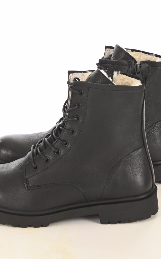 La Canadienne Boots Fourrées WL02 Cuir Noir