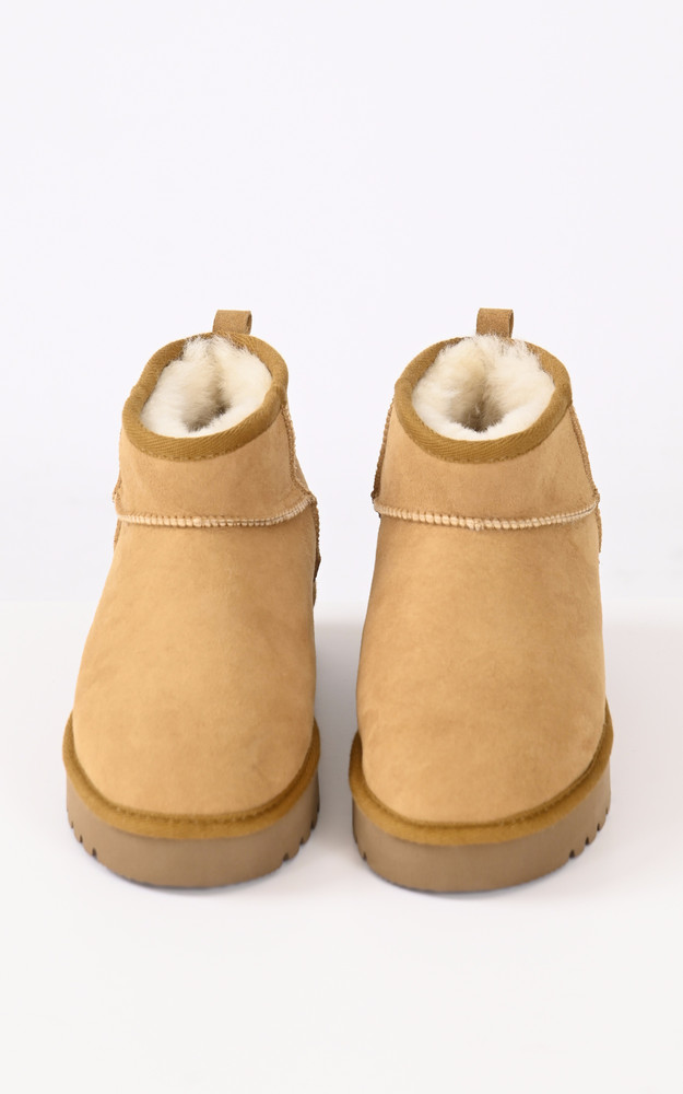 La Canadienne Bottines Mouton Camel