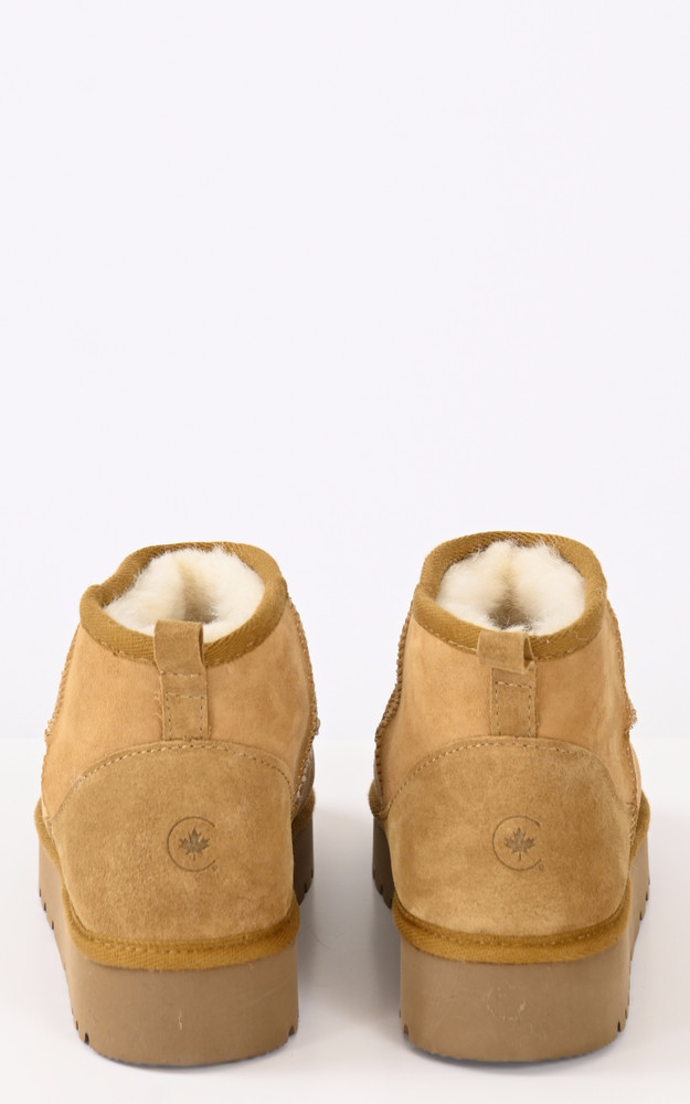 La Canadienne Bottines Mouton Camel
