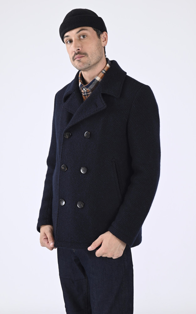 La Canadienne Caban Chic Laine Marine