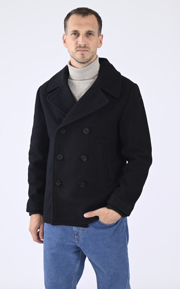 La Canadienne Caban Laine Seacoat Bleu Marine