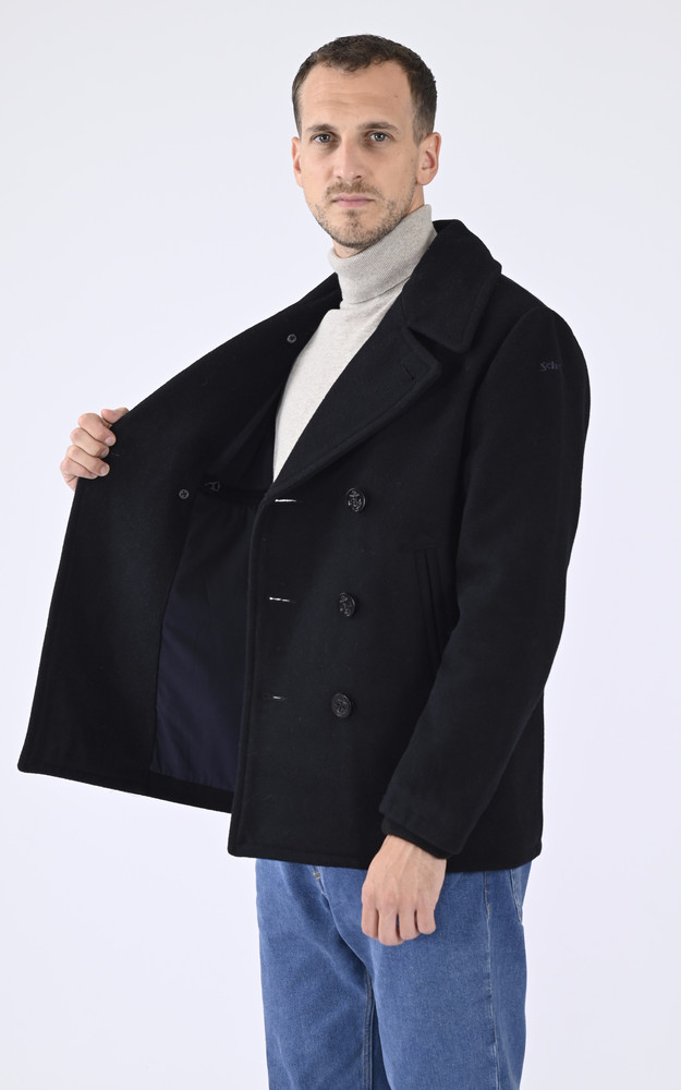 La Canadienne Caban Laine Seacoat Bleu Marine