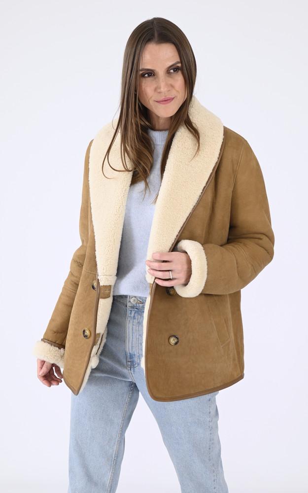 La Canadienne Caban Peau Lainée Camel