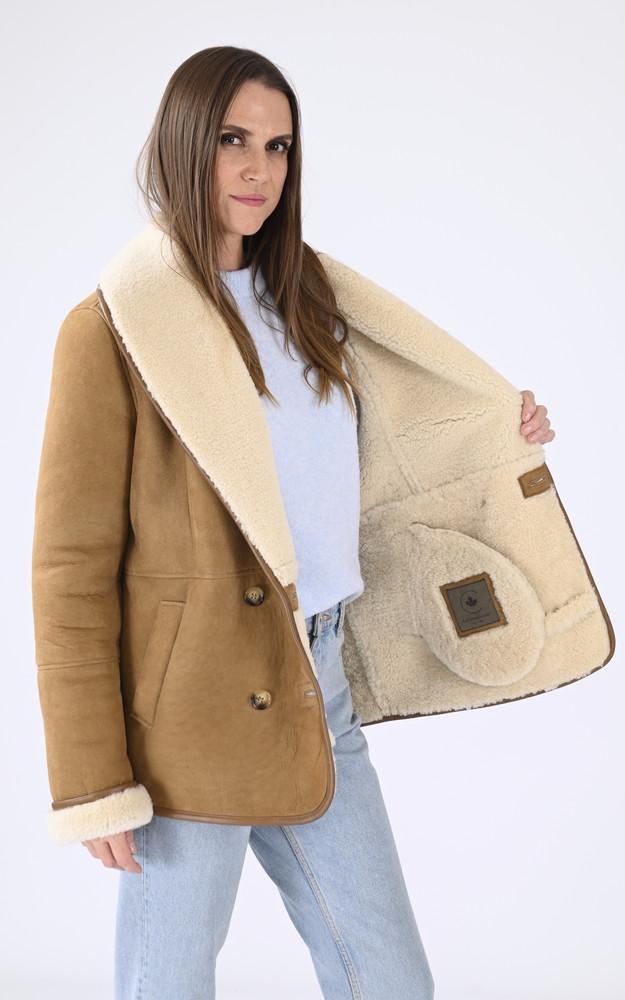 La Canadienne Caban Peau Lainée Camel