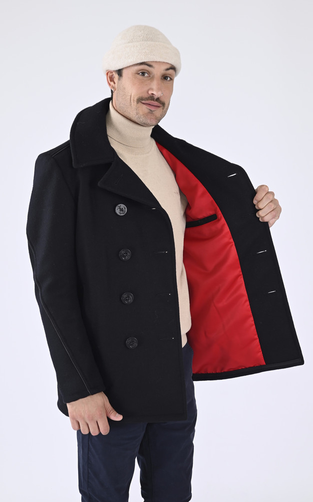 La Canadienne Caban US Laine 740C Marine