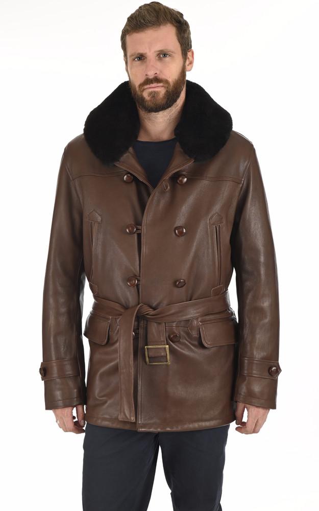 La Canadienne Canadienne Cuir D'agneau Marron