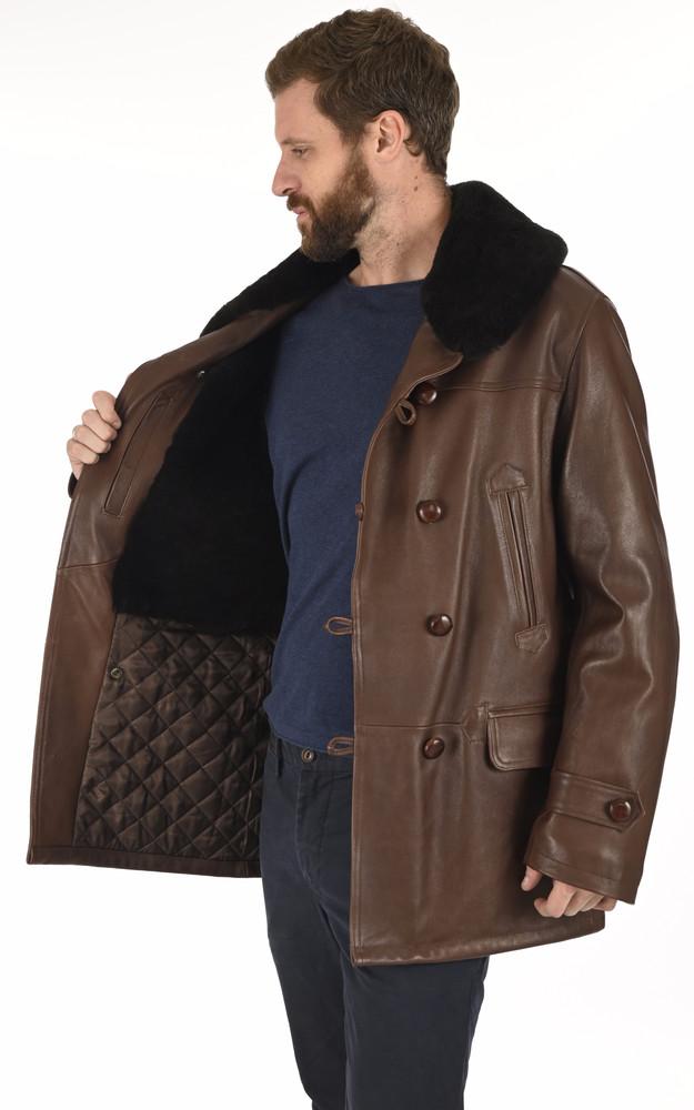 La Canadienne Canadienne Cuir D'agneau Marron