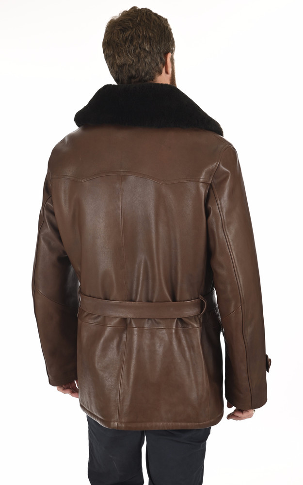 La Canadienne Canadienne Cuir D'agneau Marron