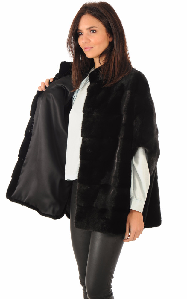 La Canadienne Cape Vison Noir De Copenhague