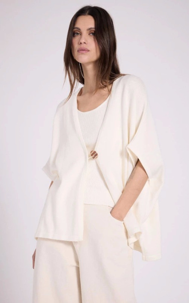 la canadienne Cardigan coton et cachemire blanc