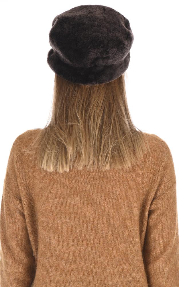 La Canadienne Casquette Peau Lainée Marron