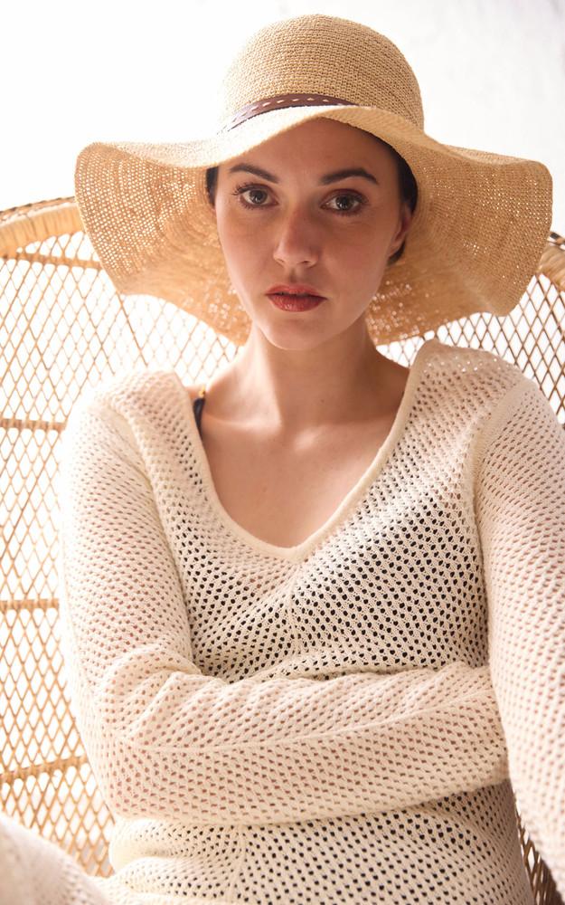 La Canadienne Chapeau En Raphia Bacon Beige