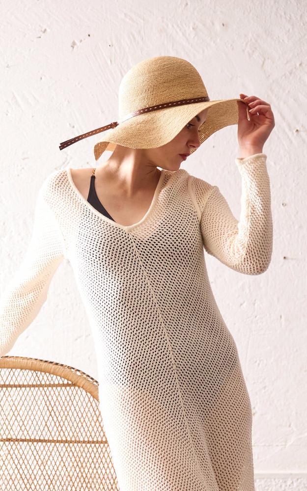 la canadienne Chapeau en raphia Bacon beige