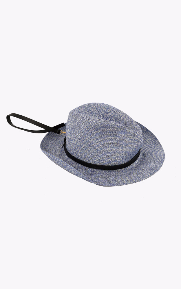 La Canadienne Chapeau Tressé Leonardo Bleu