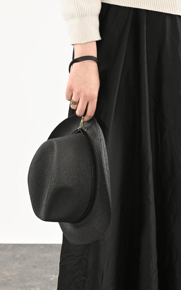 La Canadienne Chapeau Tressé Leonardo Noir