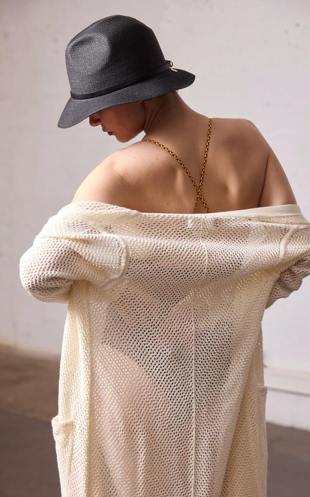 la canadienne Chapeau tressé Leonardo noir