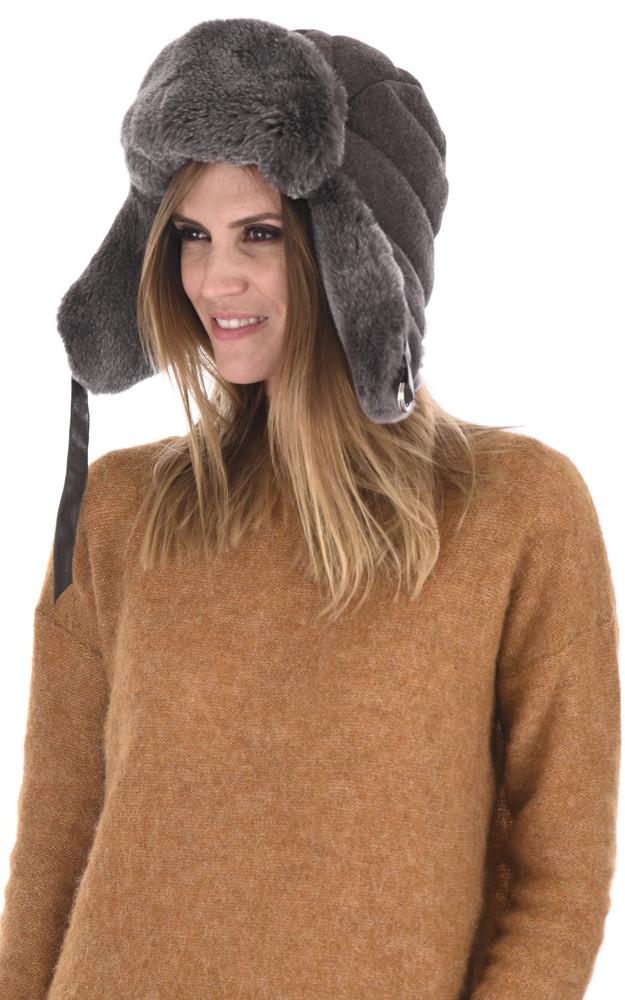 La Canadienne Chapka En Lapin Rex Marron