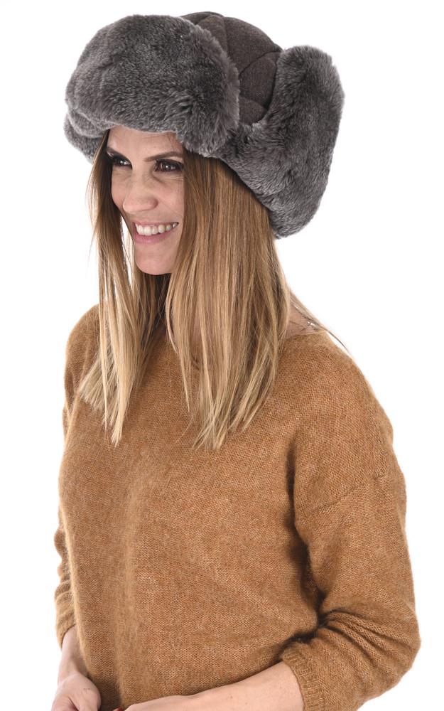 La Canadienne Chapka En Lapin Rex Marron