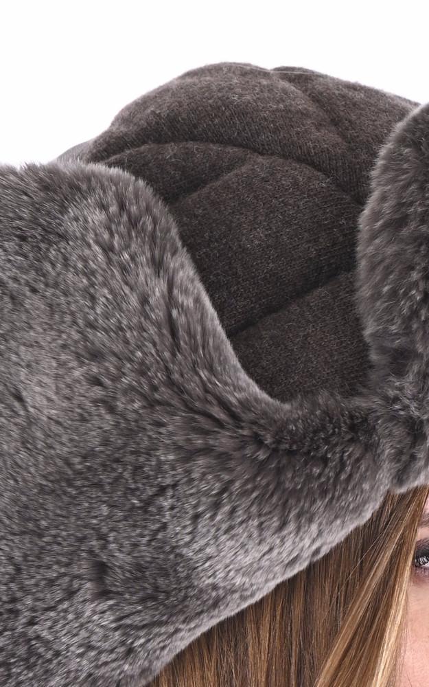 La Canadienne Chapka En Lapin Rex Marron