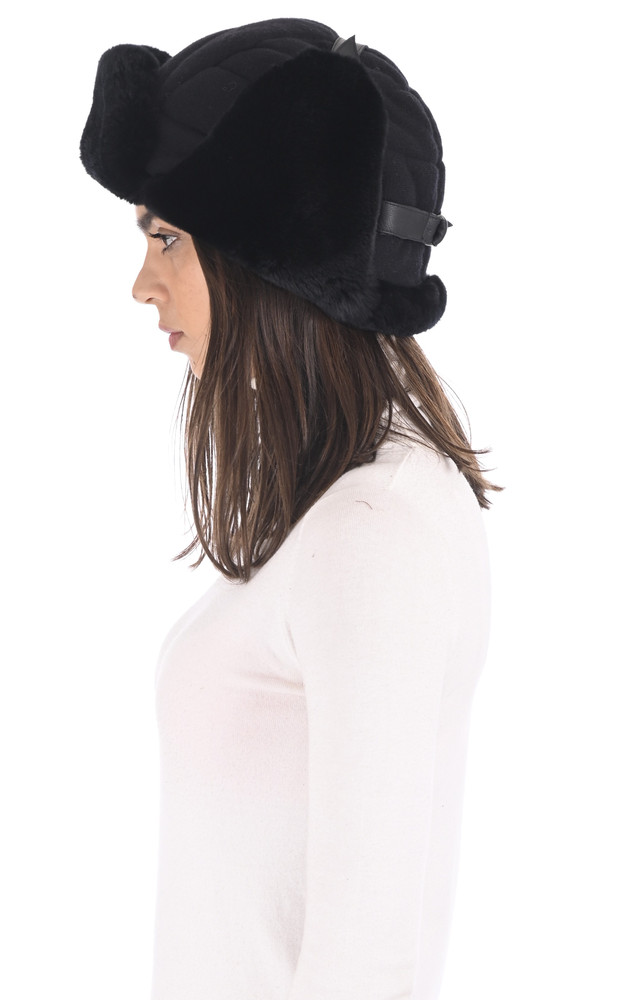 La Canadienne Chapka En Lapin Rex Noir