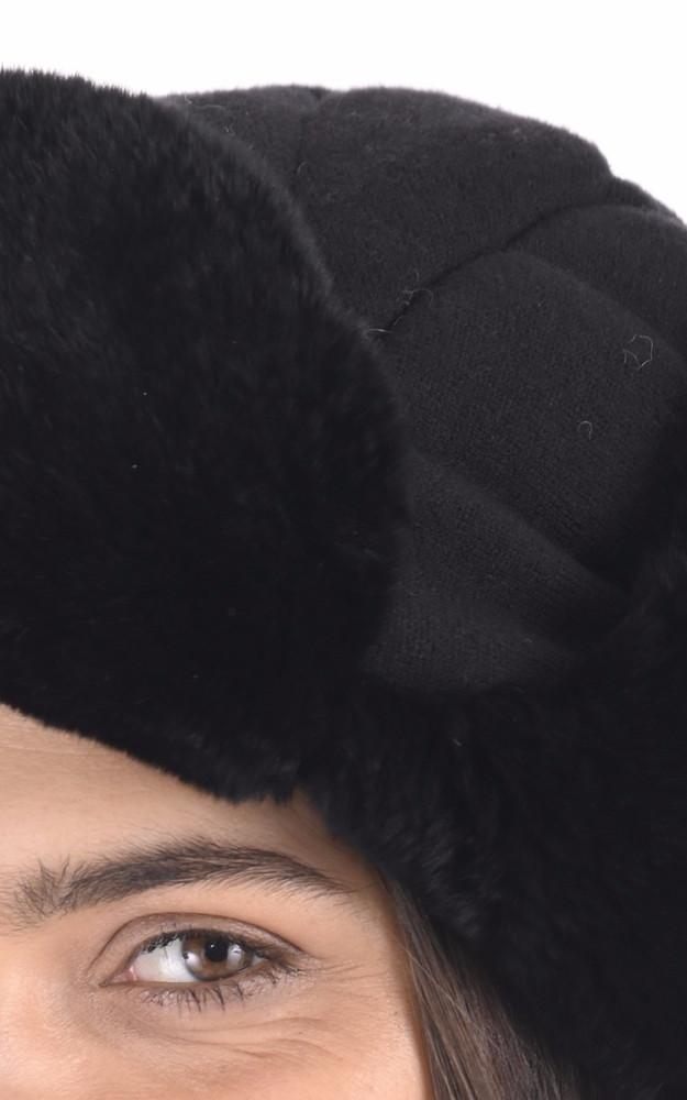 La Canadienne Chapka En Lapin Rex Noir
