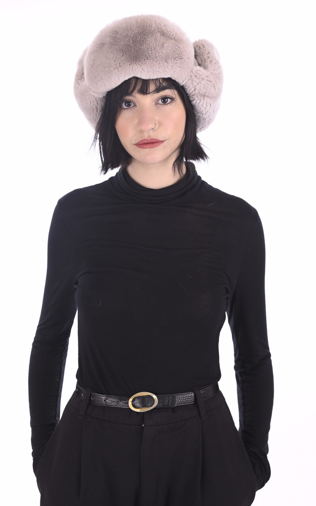 la canadienne Chapka en lapin rex taupe