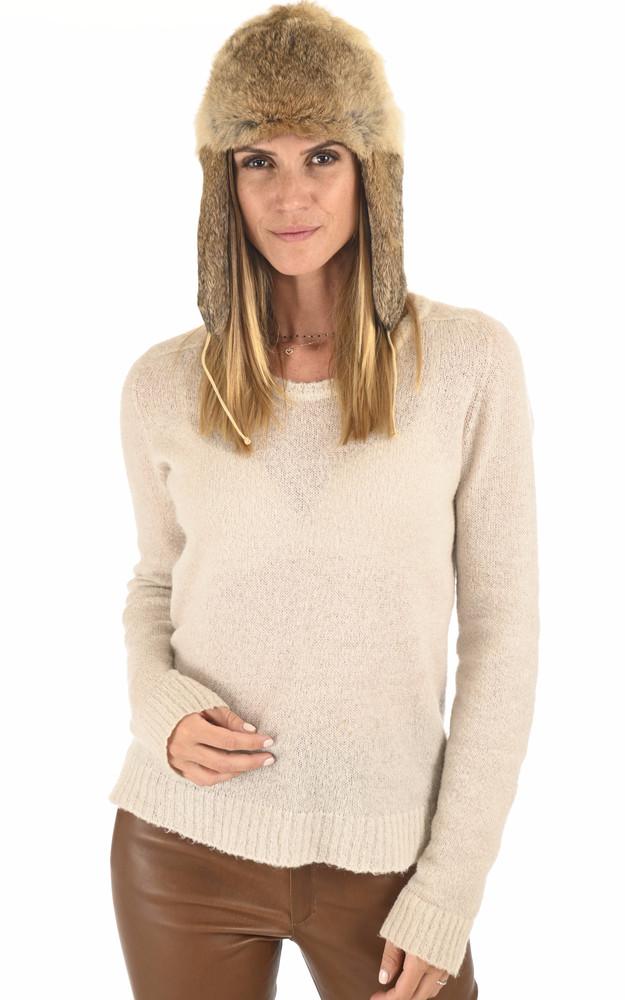 La Canadienne Chapka Fourrure De Lapin Claire