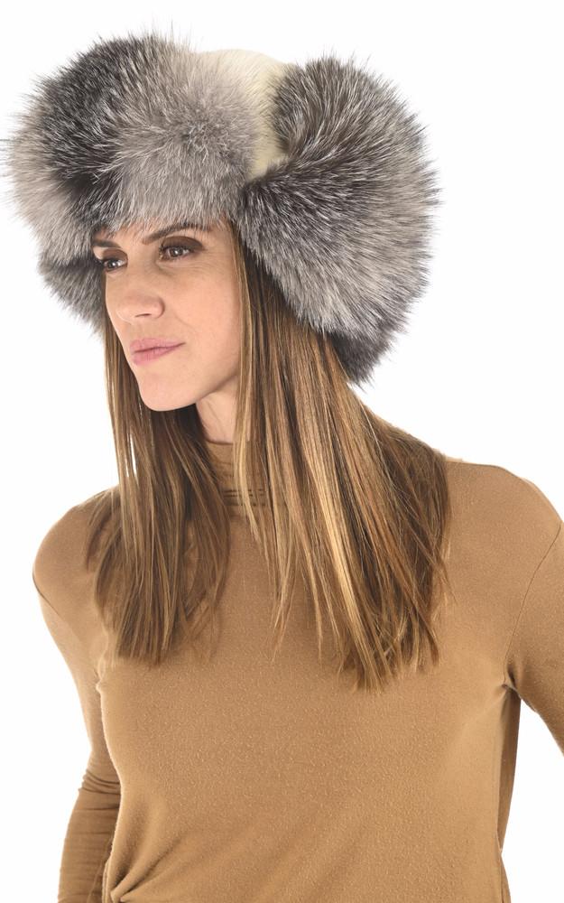 La Canadienne Chapka Rex Et Renard Argenté