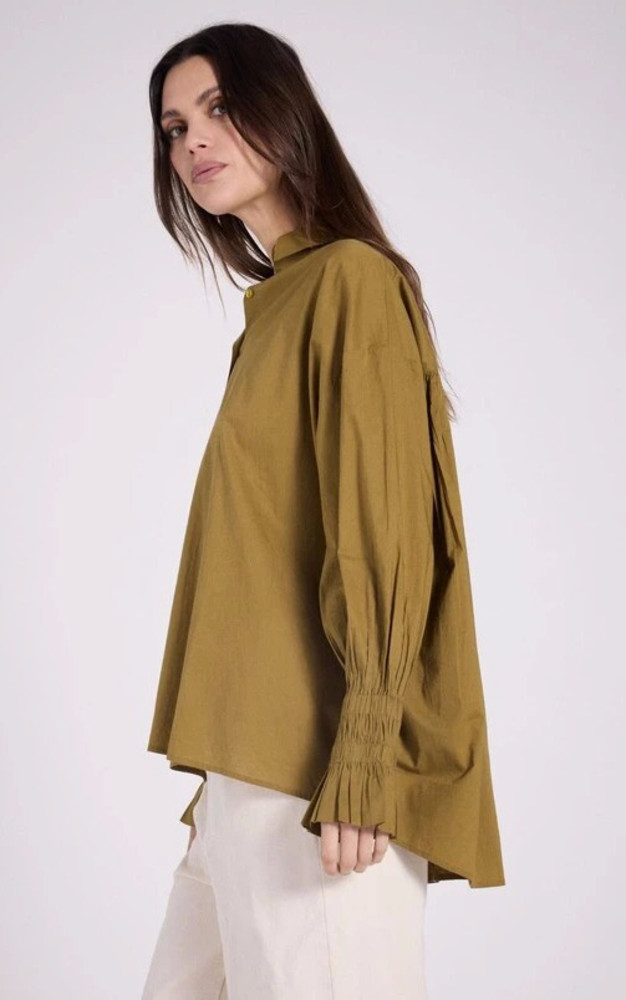 La Canadienne Chemise Ample Coton Vert