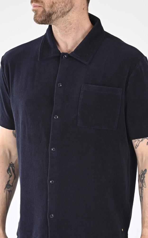 La Canadienne Chemise Coton éponge Bleu Marine