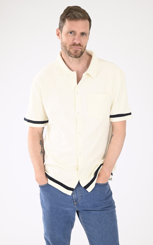 la canadienne Chemise coton éponge écru